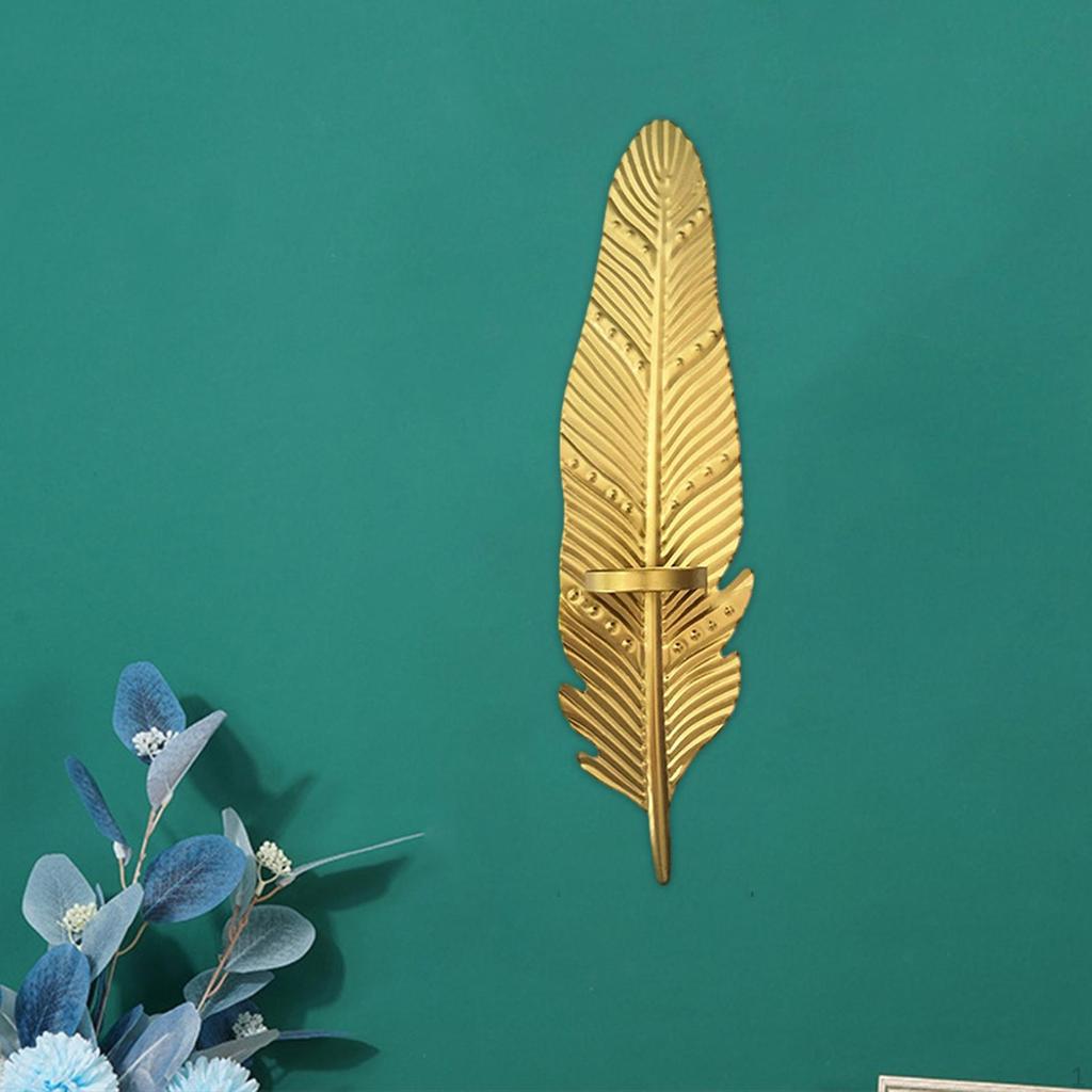 Elegant bladveggmontert lysestake for hjemmeinnredning og spesielle anledninger