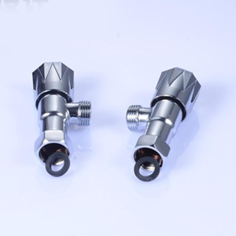 Water Flows Control Valves 1/2inch Turn Angle Stop Valves Hot/Cold Water Stop Valves for Heating & Plumbing System
