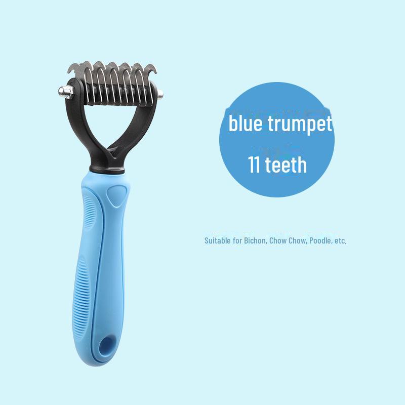 

Двусторонняя расческа из нержавеющей стали для распутывания шерсти домашних животных 40409