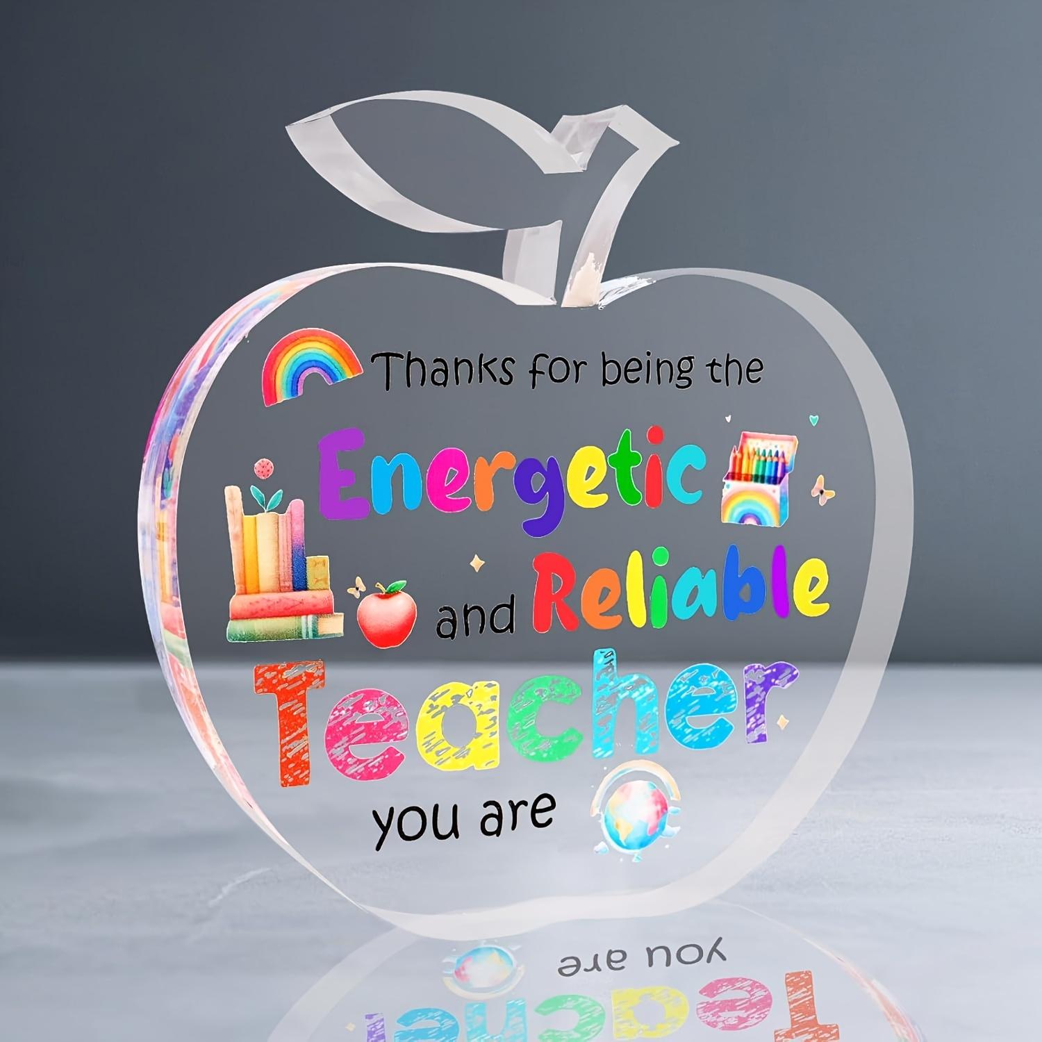 

Teacher Appreciation Thank You Gift End of The Year Gifts, Acrylic Plaque, Retirement Gift Table Decoration, Nurseries, Home Desk Living Room Acrylic 10*10cm