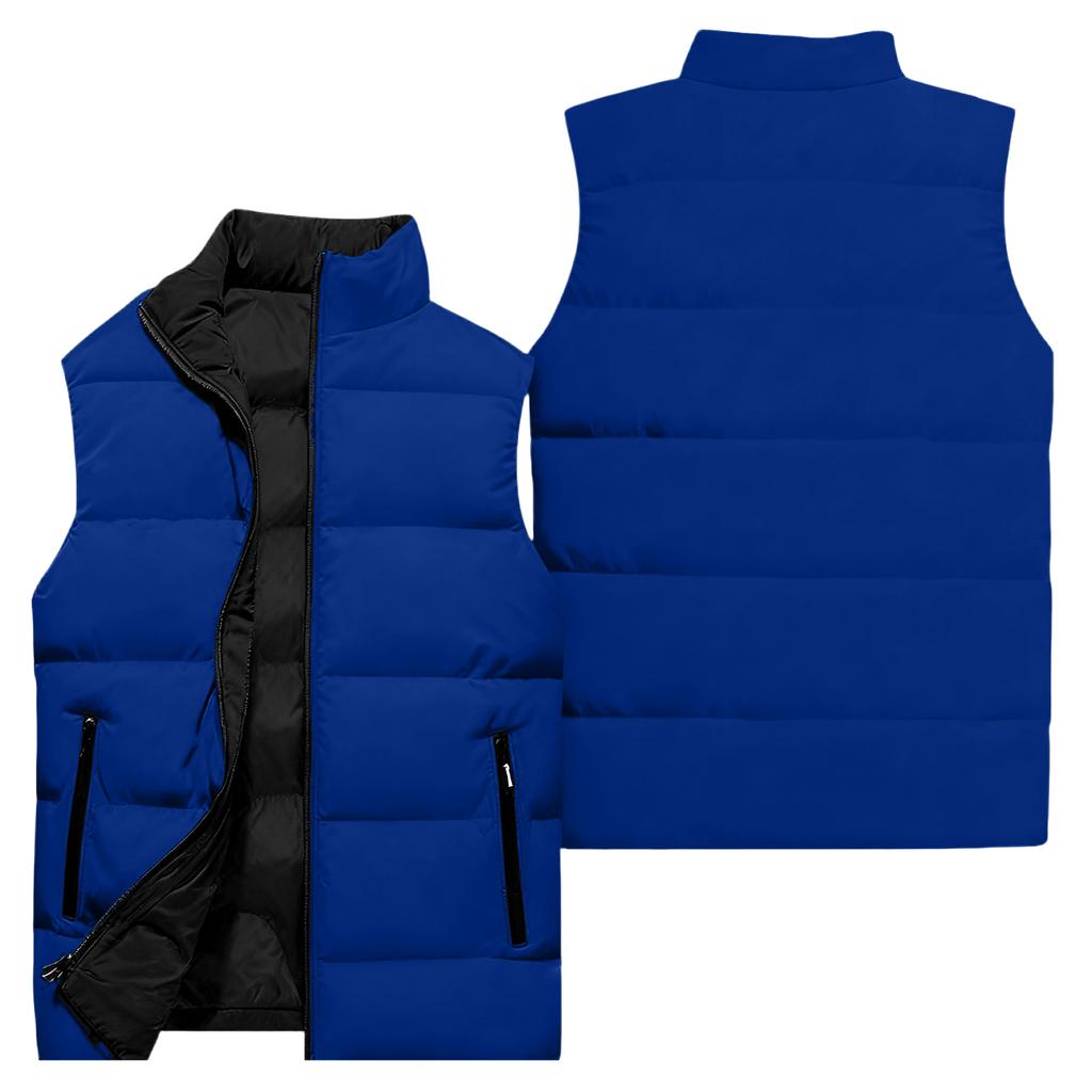 Ladies' Casual And Fashionable Sleeveless Vest Solid Color Cotton Jacket