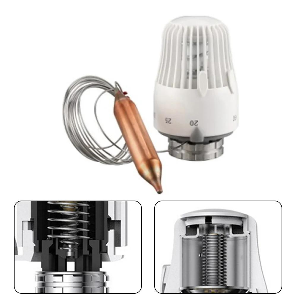 Testa termostatica sensore remoto K Bianca Con tubo capillare da 2 m Compatibile Con Per Valvola di controllo temperatura Heimeier