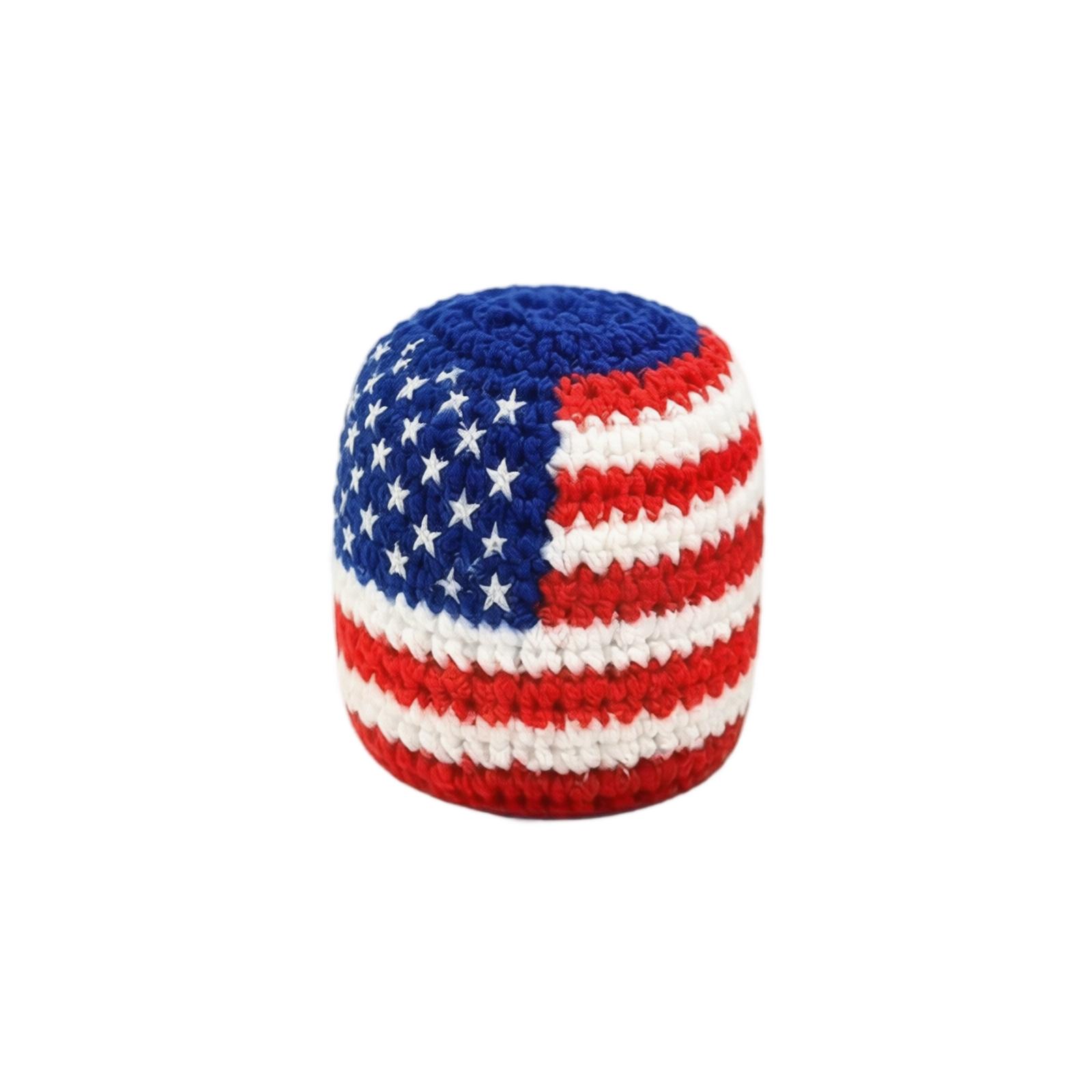 

Handmade Knitted Footbag Soft Crochet Durable Cotton Yarn Kick Ball for Outdoor Indoor Play Activities One Size