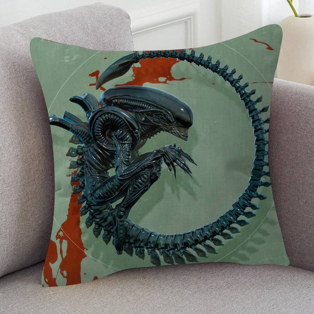 Movie Alien Soft Comfortable Pillow Case Cartoon For Sofa Living Cat Room Home Office Retro Decor Protective Cover