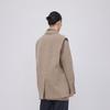 Less 2023 Winter Straight-Fit Peaked Lapel Sleeveless Short Vest