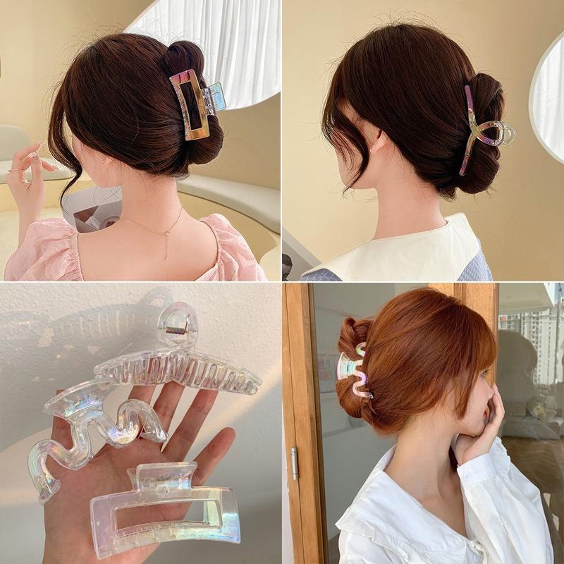 Mermaid Princess Hairpin Fashion Girl's Transparent Advanced Sense Dazzling Pearly Grab Clip Hair Clip Hair Accessories