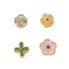 Copper Sand Gold Hollow Separated Bead Cherry Blossom Charm For DIY Jewelry Making Craft Accessories