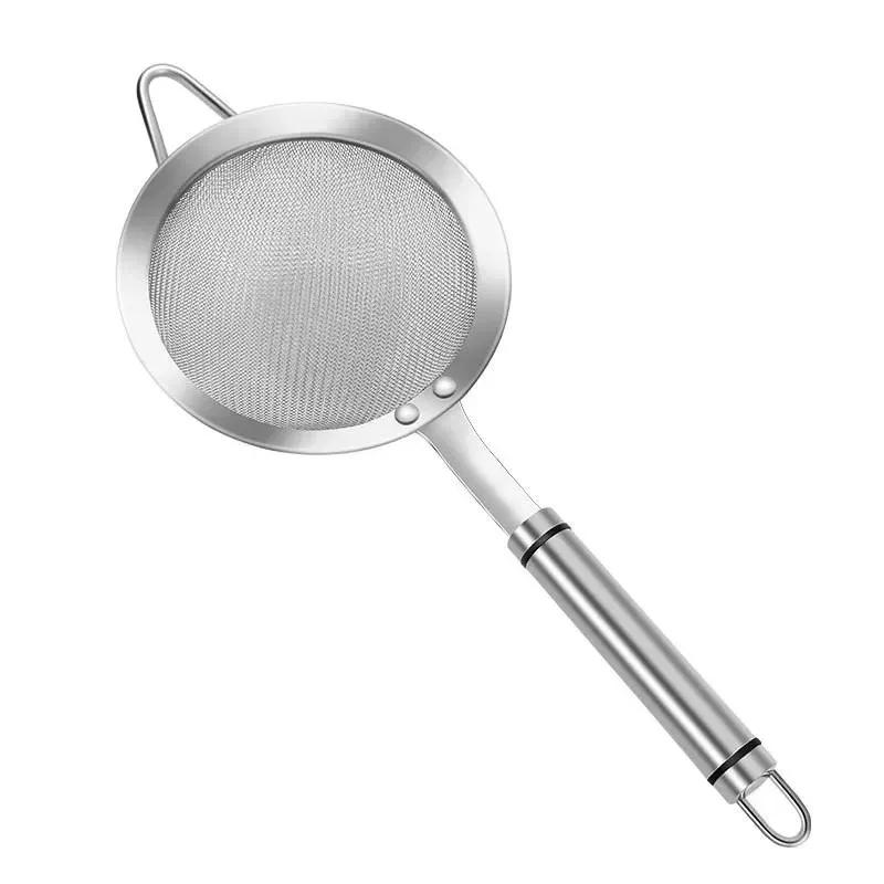 2024 304 Stainless Steel Mesh Drain Household Juice Soybean Milk Densified Filter Screen Kitchen Chafing Dish Oil Strainer