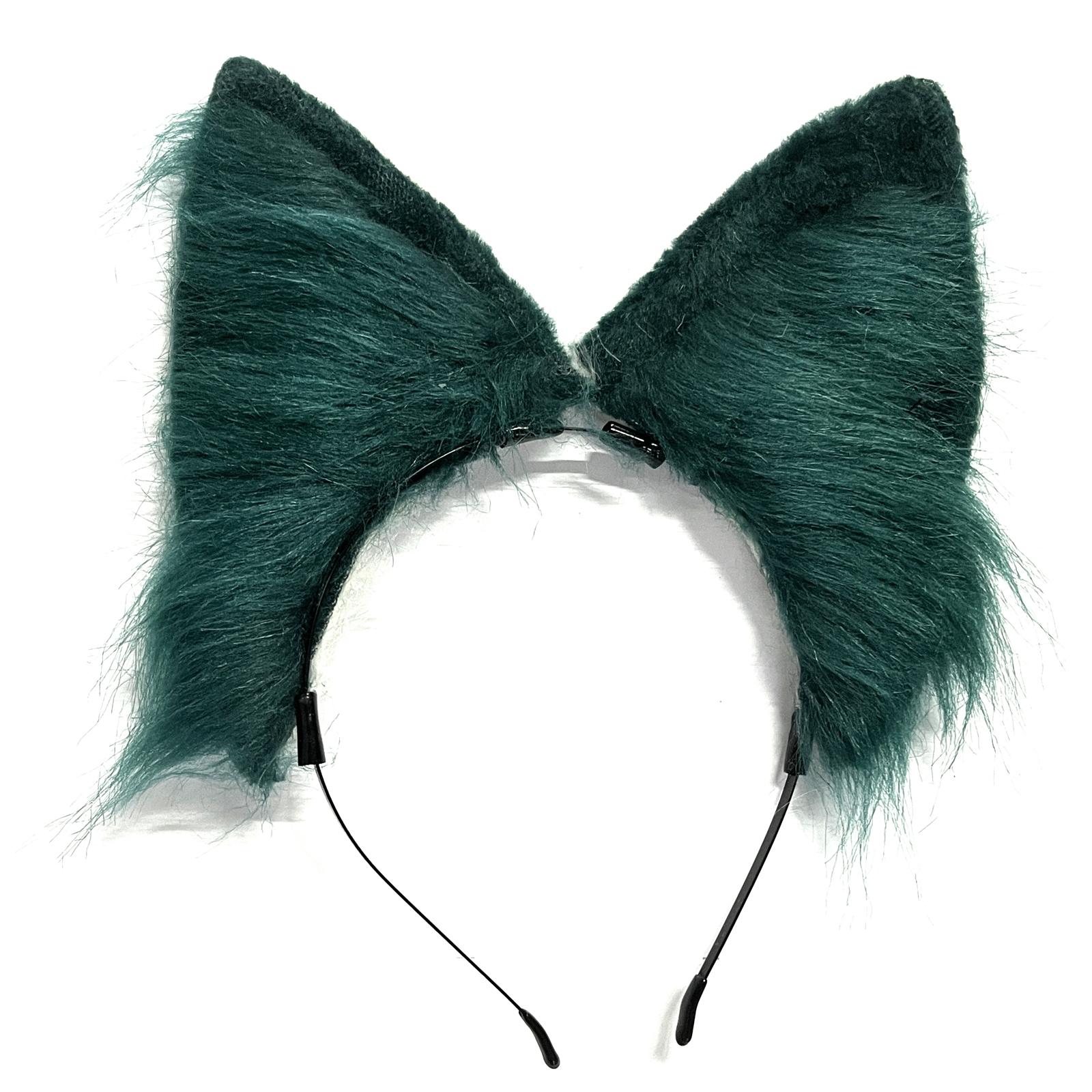 

Ободок с волчьими ушами Хвост Девочки Косплей Аксессуары Звериные уши Зеленый Фурсьют Маскарад Косплей Вечеринка 9