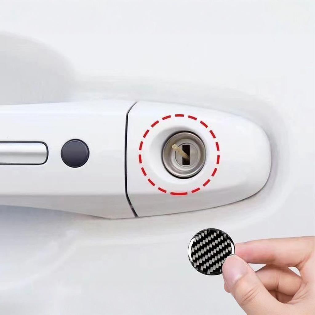 Car lock eye sticker, door handle keyhole and -blocking - protective sticker