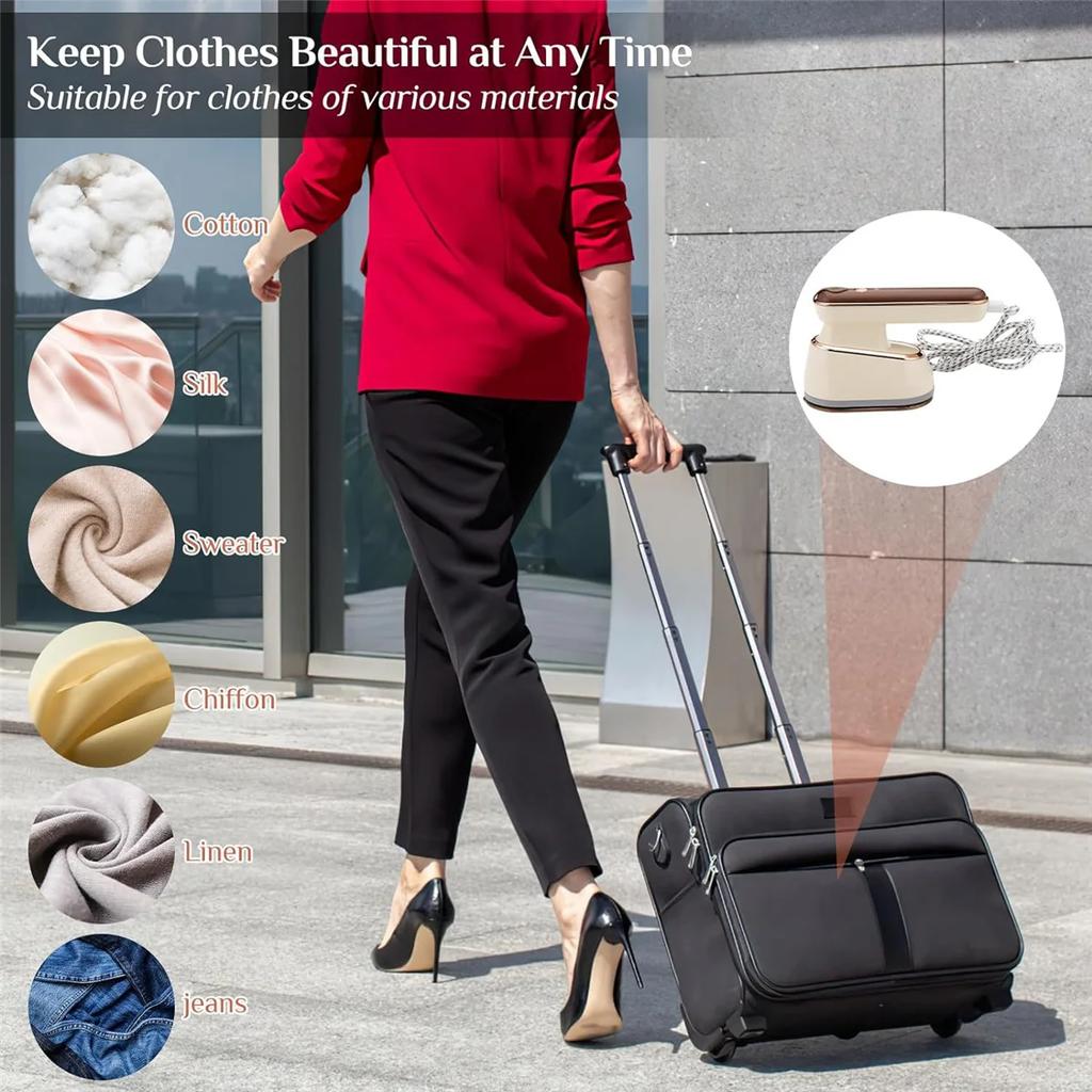 A13G-Iron for Clothes Support Dry & Wet Ironing, 800W Mini Portable Clothes Steamer Iron, Travel EU Plug