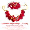 Cartoon Chinese Style Pet Scarf Zodiac Horse Design Adjustable New Year Cat Headwear Comfortable Red Puppy Knitted Scarf