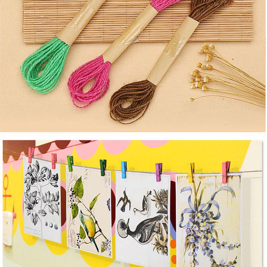 Color Hemp Rope Roll Twine String Cord DIY Handmade String Accessories Craft