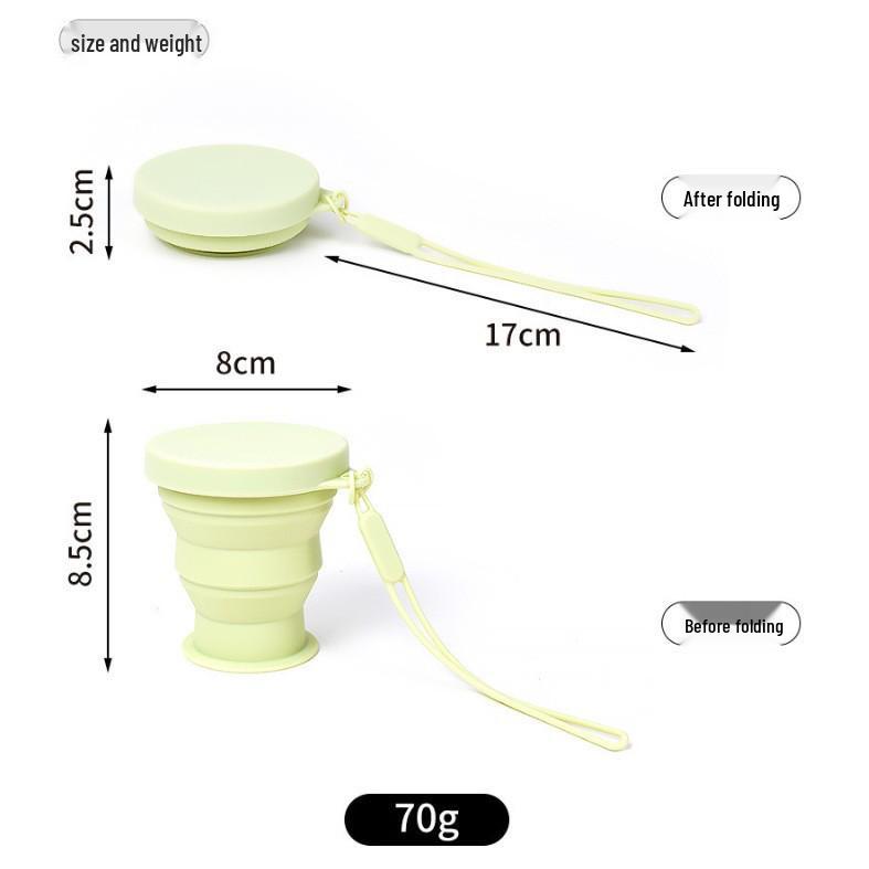 Foldable Silicone Water Bottle - Portable, Large Capacity, Telescopic for Travel and Outdoor Sports