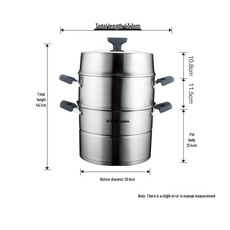 SUPOR 3-Layer 304 Stainless Steel Steamer