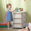 Three-Tier Kids Storage Boxes, with Three Drawers - White