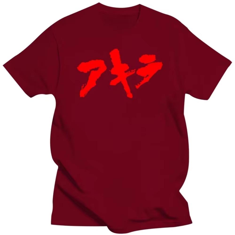 Anime Neo Tokyo Akira Movie Science Fiction Shotaro Kaneda Short Sleeve T-shirt Wash Vintage Black T Shirt Manga Graphic Tshirt