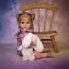 24'' 60 Cm Reborn Baby Doll Maggi Soft Cloth Body Newborn Doll with 3D Painted Skin Toddler Girl Baby Doll Kid Bedtime Lonely Older Man Playmate Toy