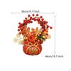 Chinese Year Feng Shui Blessing Bag Vase Decor Blessed Statue Decorative Handmade Planter
