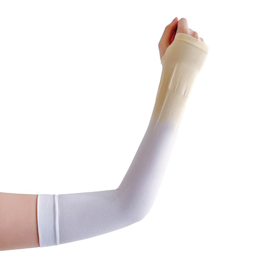 Gradient Color Arm Sleeves Ice Fabric Anti-UV Sunscreen Running Cycling Sleeve Outdoor Sport Cycling Arm Warmers For Men Women