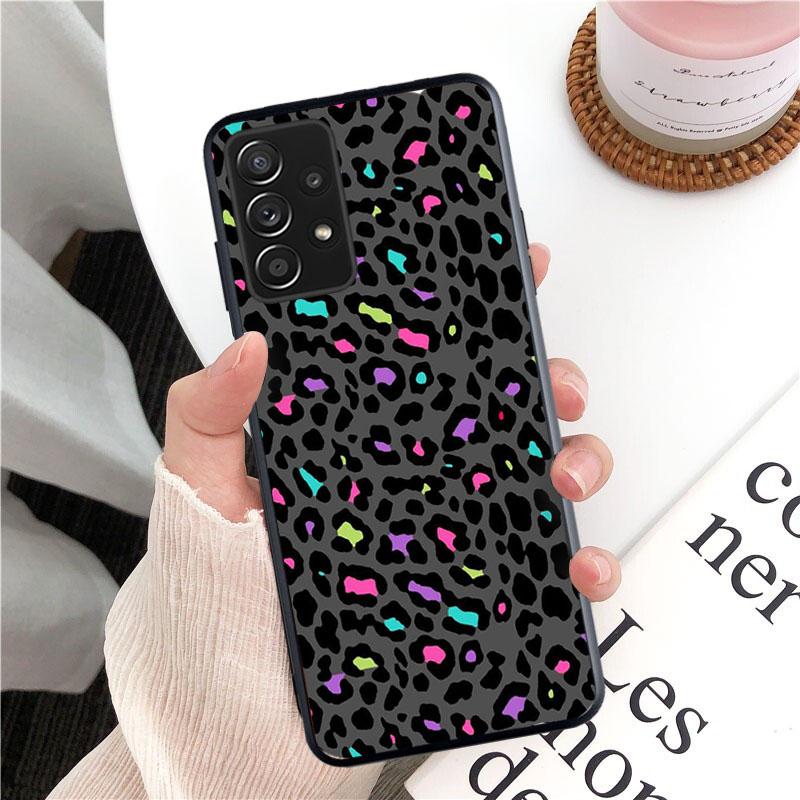 Etui na telefon Leopard do Samsung Galaxy A13 A22 A12 A32 A71 A11 A21S A33 A52 A72 A51 A50 A70 A31 M31 Funda Coque