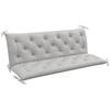 3-Seater Bench Cushion 150x98x8 Cm Bench Pad with Ties, Bench Cushion for Garden Furniture, Swing Bench, Light Grey