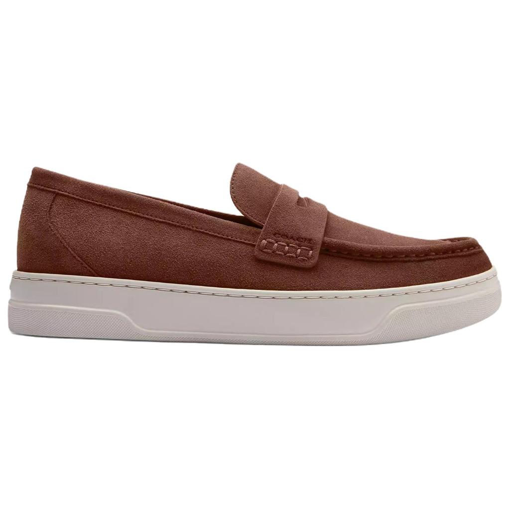 Coach Hybrid Suede Leather Round Toe Slip-On Loafers Men Loafers Brown CAP36-SAD