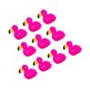 Miniature Flamingo Duck Ornaments 10Pieces Colorful Resins Ducks Figures for Garden Landscape and Aquarium Decoration