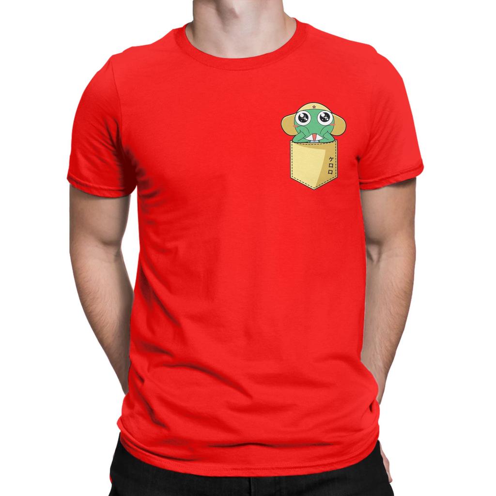 Sgt Frog Keroro Pocket Men Womens T Shirt  Vintage Tee Shirt Short Sleeve O Neck TShirts 100 Cotton Printed Tops