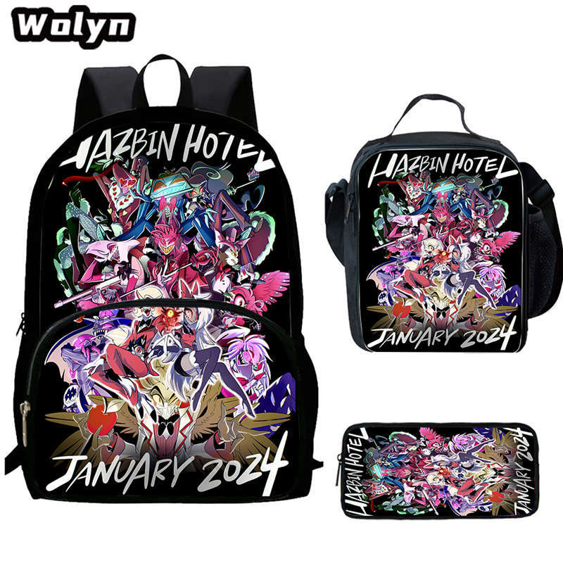 Hell Inn Hazbin Hotel Student School Bag High Value Leisure Oxford Ridge Relief Backpack