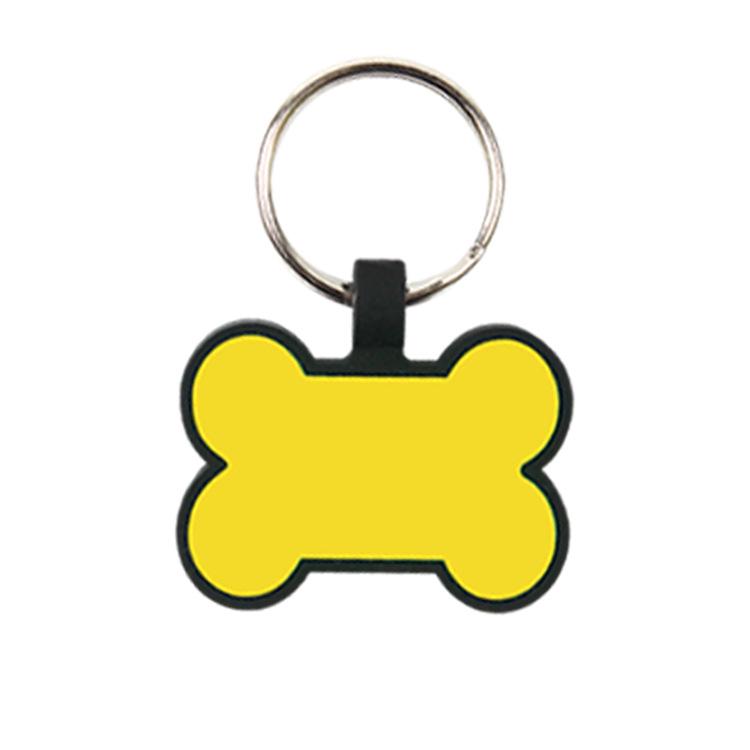 

Silicone Bone-Shaped Dog Tag & Military-Style Pendant for Pet Engraving Epoxy Model жёлтый