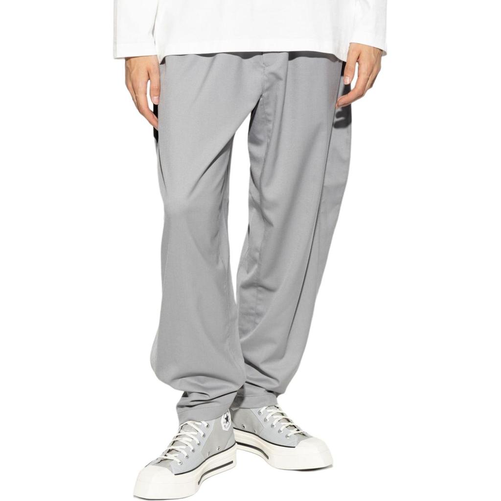 Y-3 Side Stripe Drawstring Cuffed Knit Joggers Unisex Joggers Gray JE3452