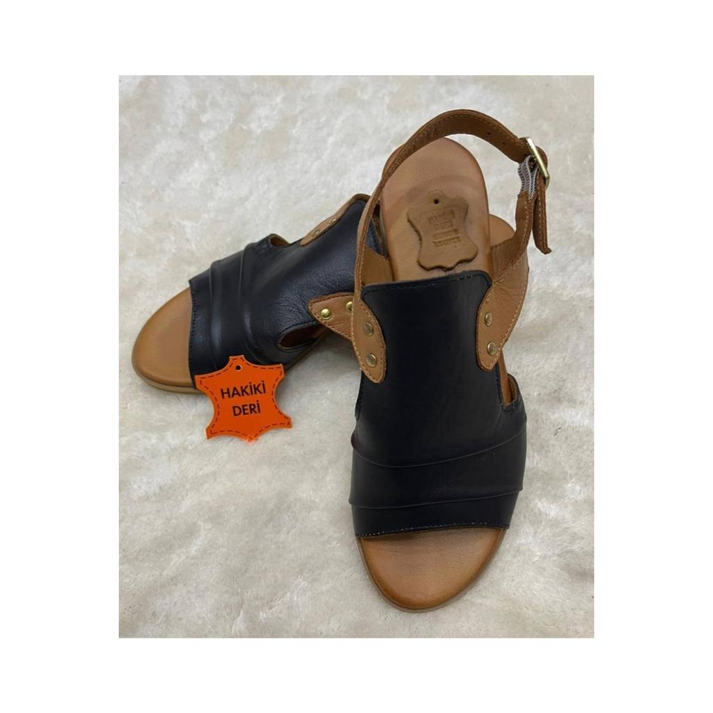 Women's Genuine Leather Summer Small Short In-Heel Soft Sole Feta Sandals Shoes Casual Quality Style Sandals