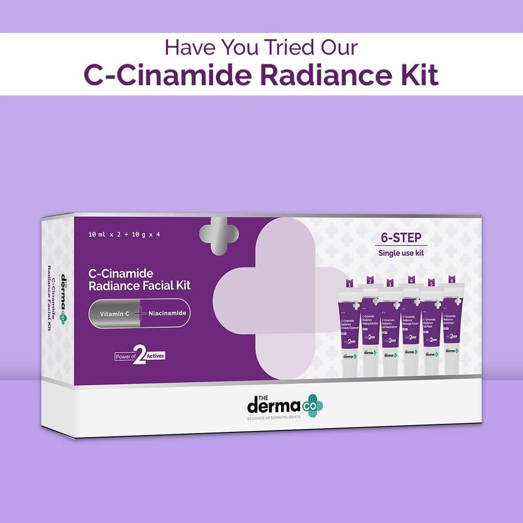 The Derma Co C-Cinamide Radiance Vitamin C Serum 30ml Pack for Glowing Spotless Skin