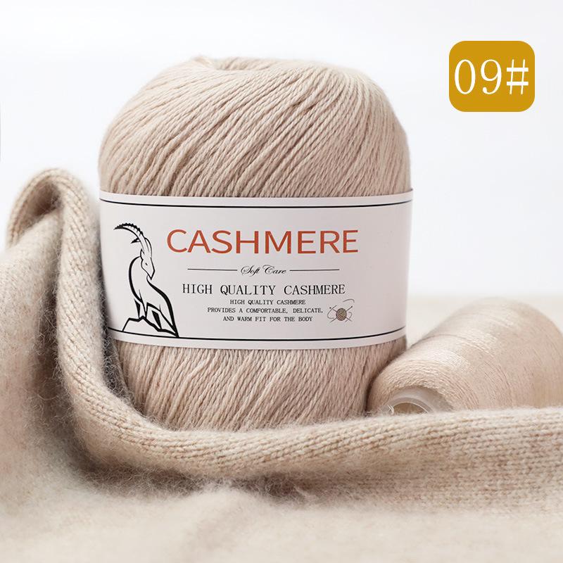 Alashan Cashmere Yarn: 6+6 Goat, Mink Blend, Medium-Thick Hand-Knitting Yarn for Scarves