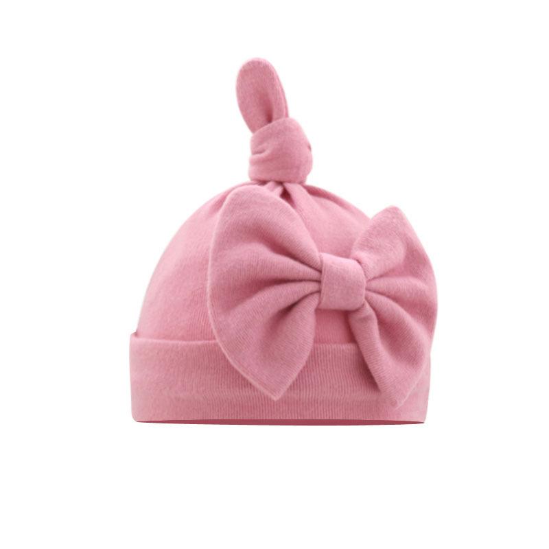 

Хлопковая шапка для новорожденных с большим бантом, детская больничная шапка, теплая детская шапочка с бантиками для головного убора, мягкая повязка на голову, тюрбан, головной убор