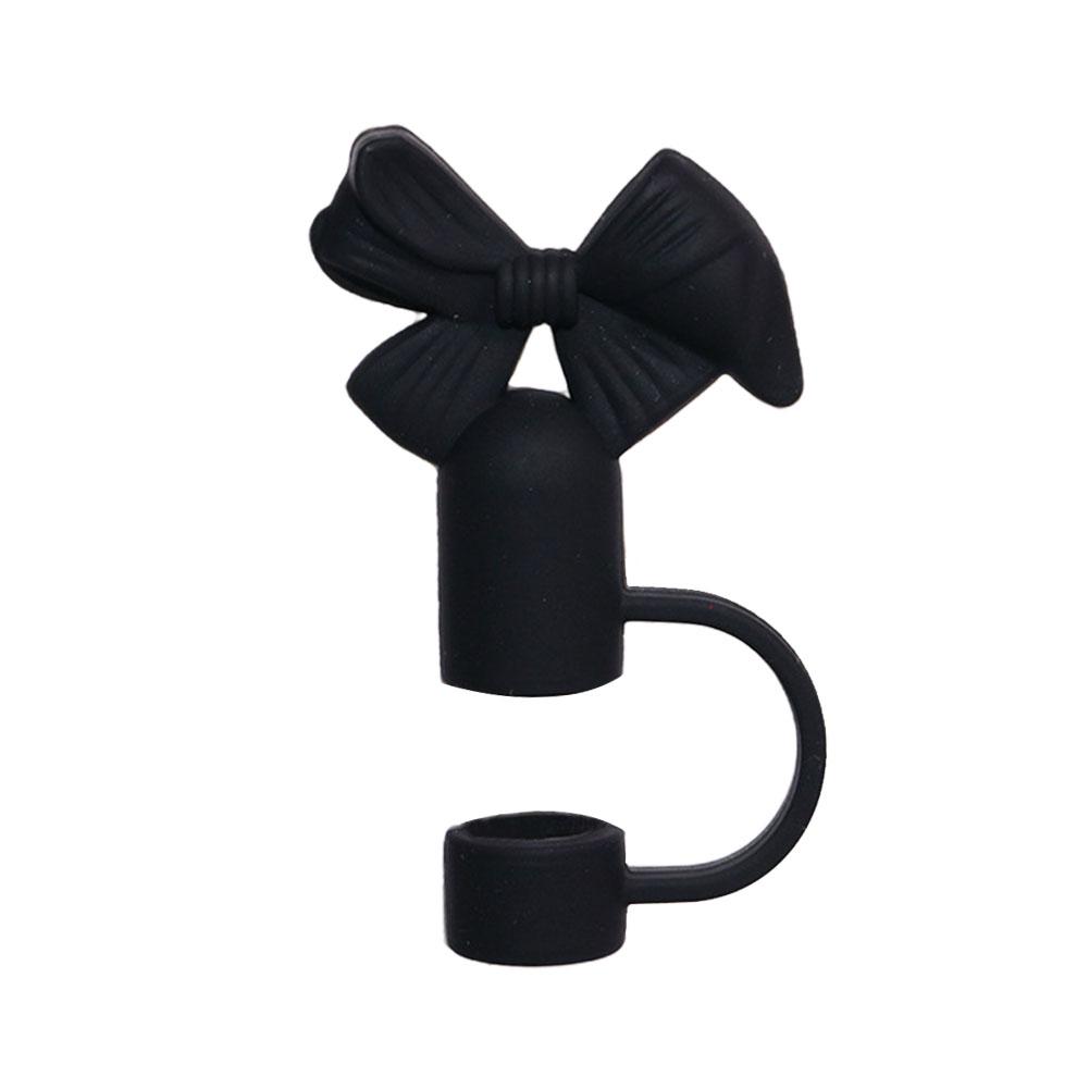 Silicone Straw Cap With Bowknot Design Leak-Proof Straw Cover For Tumblers Cups Reusable Straw Accessory For Daily Travel Use
