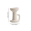 Ceramic Candle Holder Candlestick Desktop Ornament Table Centerpiece Tealight for Home