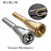 Luxury Gold Silver Trumpet Mouthpiece 3C 5C 7C, Professional Grade For Rich Best Sound, Advanced Player Gift,