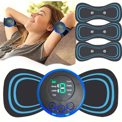 Masseur de cou électrique avec mini masseur cervical réglable, patch de remplacement en 4 pièces adapté au massage complet du corps