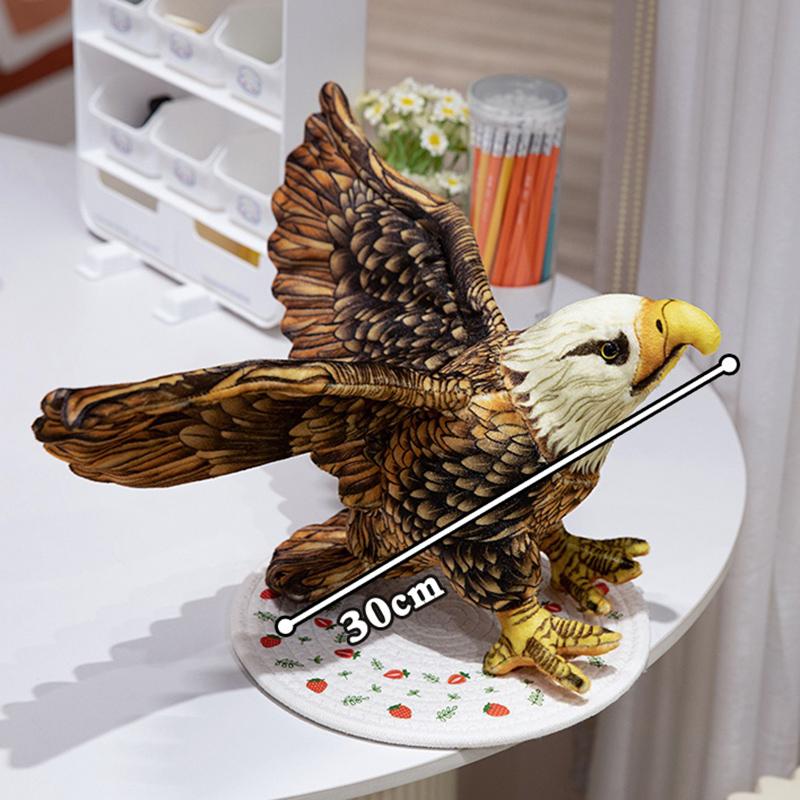 Poupée Aigle à tête blanche d'oiseau sauvage Peluche Animale Ailes en Peluche Comme Réel Décoration de Maison Cadeau Homme