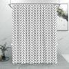 Tenda da Doccia alla Moda a Righe Grigie Motivo a Linee Semplici Moderne Casa Poliestere Stampato Tende da Doccia Arredamento Bagno Con Ganci