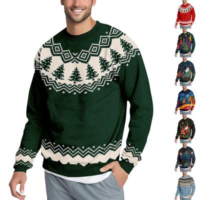 Christmas Print Loose Men's Hoodie