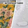 Waterproof Shower Curtain with Elegant Peony Flowers and Birds On a Vibrant Yellow Background for a Luxurious Bathroom Decor