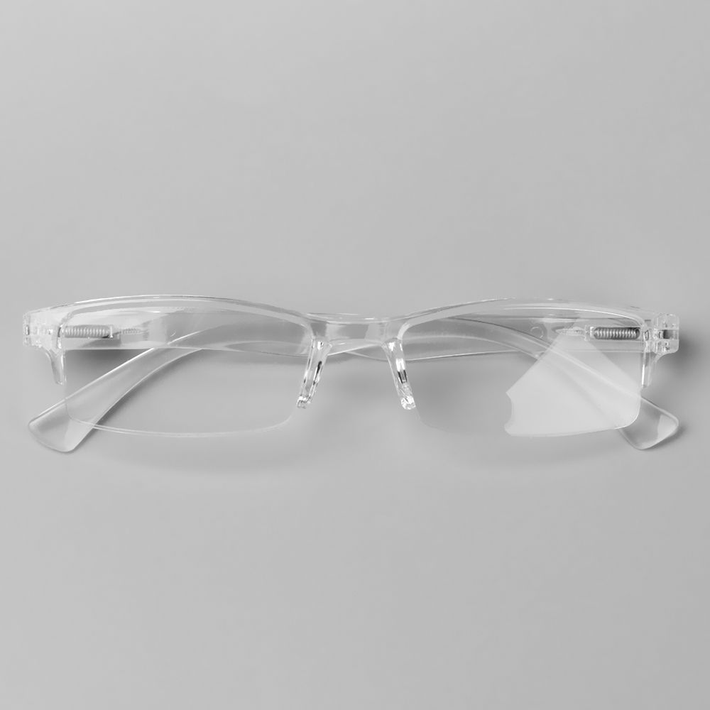 Transparent Silver Ultralight Reading Glasses Flat Mirror Eyewear Presbyopic Glasses Plastic Frame