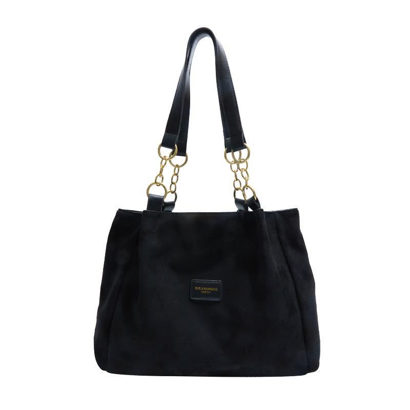 Casual autumn and winter suede suede foreign style versatile Korean fashion temperament shoulder bag handbag 2025 women's tote bag