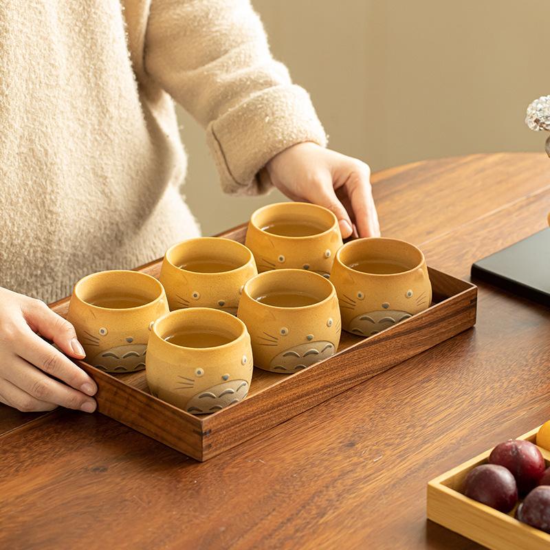 Niedliches Chinchilla Teetassenset Keramik Teeset Grobe Keramik Kung Fu Teetassen Roher Ton Kreative Keramiktassen
