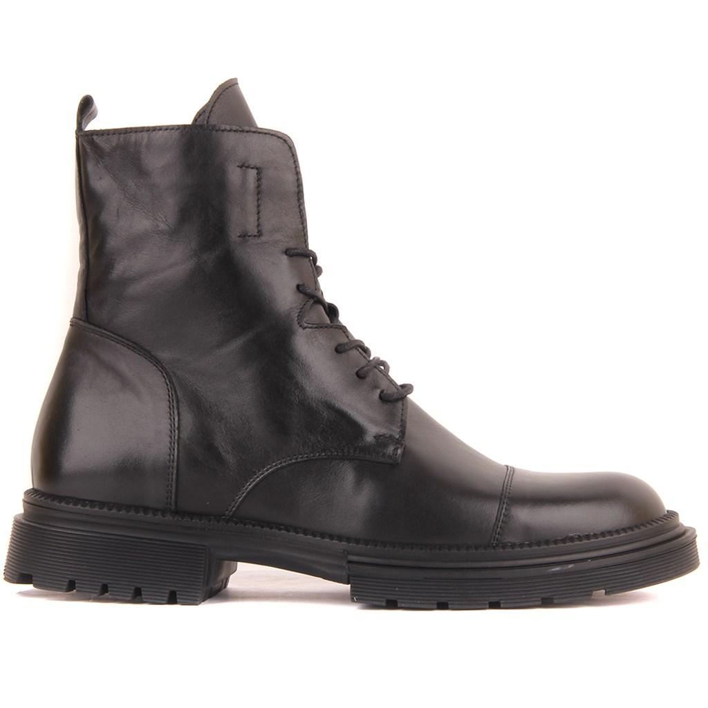 

Sail Lakers - Черные кожаные мужские ботинки 40 чёрный