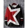 The Men's Hoodie for the Autumn of 2025 Features a Street Casual and Fashionable 3D Star Print Pattern That Is Soft