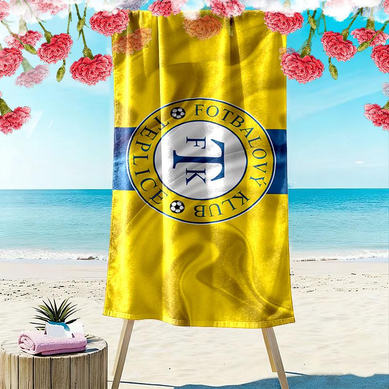 Trabzonspor Logo Print Beach Towel, Large Soft Quick Dry Towel for Beach Camping Swimming